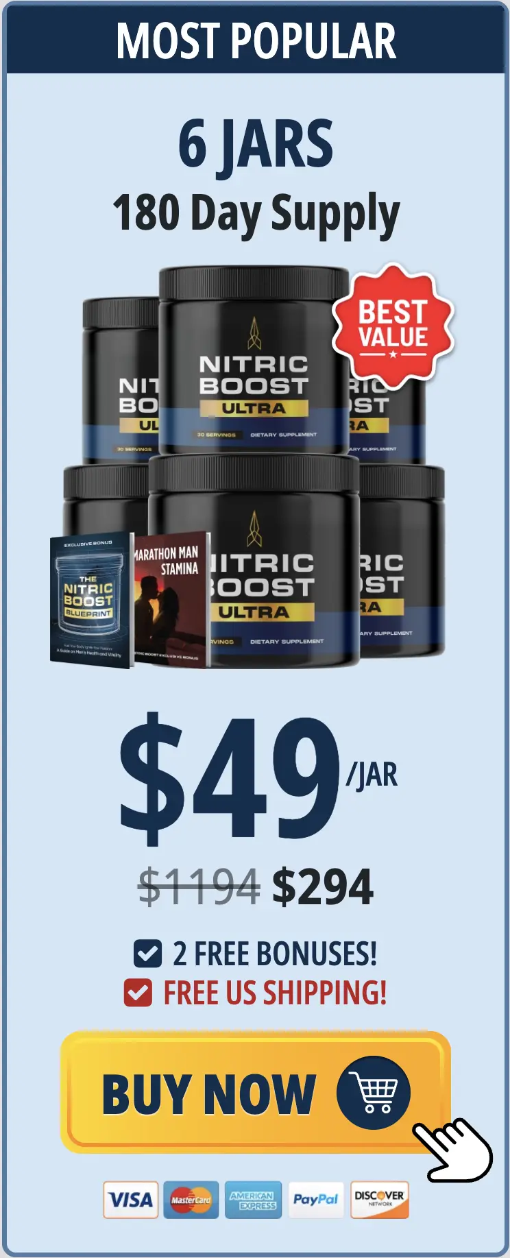 Nitric Boost Ultra Buy Six Jars
